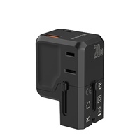 Wontravel 20W PD Nueva patente Salida de CA más pequeña Adaptador de enchufe múltiple mundial Cargador rápido USB Adaptador de viaje universal