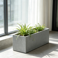 Bac à fleurs en béton monobloc épais et long, sur mesure (longueur, largeur, profondeur), pour balcon, usage commercial, vente en gros