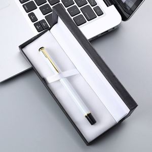 Custom Logo Promotional Luxury Business Gift Black Metal Roller Ball Point <b>Pens</b> Set With <b>Box</b> - Product Image 1