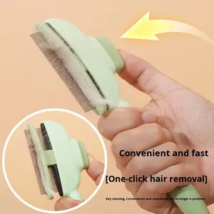 Peigne autonettoyant de toilettage pour animaux de compagnie en un clic pour la perte de <span class=keywords><strong>chat</strong></span> et de chien Outil en plastique durable - Product Image 4