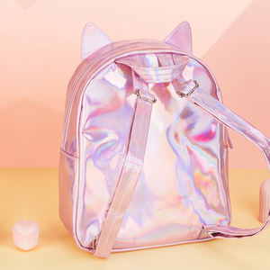 Sac d'école personnalisé pour enfants mignon et tendance holographique en cuir PU sacs à dos <span class=keywords><strong>fantaisie</strong></span> pour enfants - Product Image 4