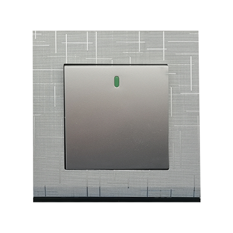 New Modern Design Wall Switch Meteor Silver UK Standard Electrical Switches Socket Smart Home Touch Panel Electric Light Switch