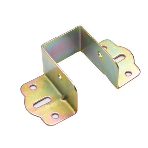 Steel Bed Rail Support <b>Bracket</b> With Holes For Wooden Bed Frame Fixing And Crossbeam Connection Durable Hardware Accessory - Product Image 1