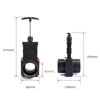Vanne à opercule manuelle en PVC-U pour systèmes d'irrigation agricole, pression 0,35 MPa, taille de port DN32-DN150, fournie directement par l'usine