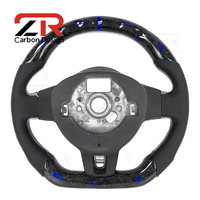 Volant en fibre de carbone forgé personnalisé pour VW Volkswagen Golf R 5 6 7 MK6 MK7 MK7.5 5 GTI R Jetta Passat CC Polo