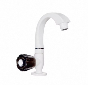 Robinet en plastique léger et durable, finition blanche, résistant à la rouille, pour salles de bain modernes, série de robinets intelligents PTMT 1007 - Product Image 2
