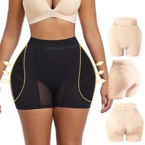 Shorty sculptant rembourré pour <span class=keywords><strong>femme</strong></span>, rehausseur de fesses et de hanches, effet ventre plat, sous-vêtement, corset amincissant - Product Image 1