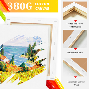 Suministros de arte <span class=keywords><strong>para</strong></span> pinturas al óleo y acrílicas, 100% algodón Triple Primer lienzo en blanco estirado grande, <span class=keywords><strong>lienzos</strong></span> de arte <span class=keywords><strong>para</strong></span> <span class=keywords><strong>pintar</strong></span> - Product Image 4