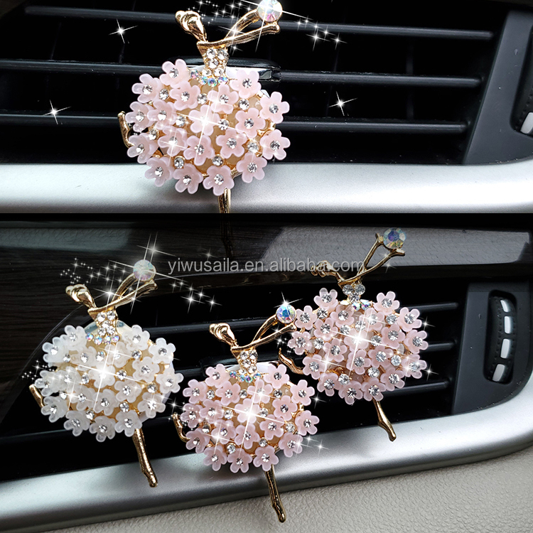 Автомобильный освежитель воздуха на решетку вентиляции с клипсой ароматизатор ароматерапия диффузор из сплава украшение для автомобиля с кристаллами для танцующей девушки