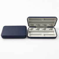 Étui rigide vide pour stylo à double cavité, idéal pour la maison, pour le nouveau stylo d'injection réutilisable en métal, avec cuir PU et organisation pratique
