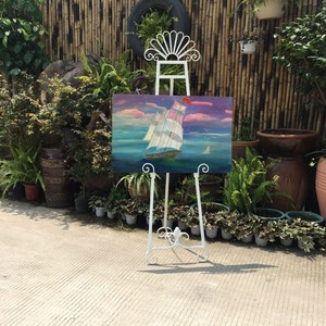 Chevalet en <span class=keywords><strong>fer</strong></span> forgé <span class=keywords><strong>de</strong></span> style européen, support <span class=keywords><strong>de</strong></span> présentation pour accessoires <span class=keywords><strong>de</strong></span> mariage, support pour peinture à l'huile et croquis, cadre <span class=keywords><strong>de</strong></span> support pour panneaux KT - Product Image 2