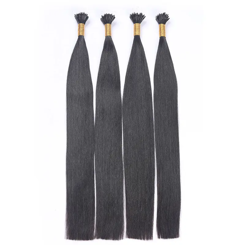 Extensión de cabello elástico para mujer, extensión de cabello humano negro natural, para la vida diaria, venta al por mayor