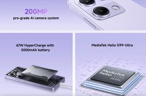 Redmi Note 14S Originale 256GB 512GB Nero Sbloccato Versione Globale Telefono Cellulare Android Fotocamera 200MP 67W 5000mAh 120Hz Smartphone - Product Image 6