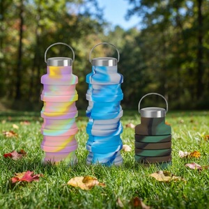 Bouteille d'eau pliable en silicone sans BPA, 500 ml, bouteille d'eau chaude en silicone - Product Image 3