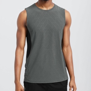 Custom Printed <b>Singlet</b> Summer Streetwear High Quality Vest O-Neck Muscle Fit Ribbed <b>For</b> <b>Men</b> - Product Image 2