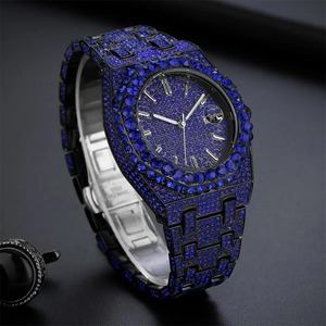 Relojes para Hombre, Especiales y Modernos, con Calendario, Manecillas Luminosas, Estilo Hip Hop, Reloj de Pulsera con Esfera Completamente Decorada con Diamantes de Imitación - Product Image 4