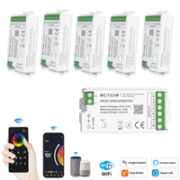Controlador de Tira LED Inteligente MC10X Tuya WiFi Zigbee RGBCCT RGB, Dimmer, DC12-24V 15A Máx., Compatible con Alexa y Google Home