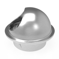 Persiennes d'air externe à paroi circulaire en acier inoxydable, couvercle de ventilation de champignon d'air étanche rond avec maille anti-insectes