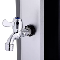 Douche solaire extérieure KANGRUN 2026 de style européen, à économie d'énergie, chauffée par l'énergie solaire, 20L, corps en PVC argenté, pour piscine et jardin