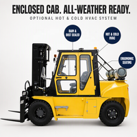 Chariot élévateur à fourche à contrepoids de 7 tonnes KUBOTA GPL certifié EPA, conforme à la norme Euro Stage 5, alimenté au gaz