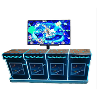 Machine de jeu de pêche à 2 places à pièces avec accepteurs de billets et imprimante Dragon King Shooting Fish Table