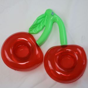 Flotador inflable de PVC con forma de cereza de doble boca para piscina, para niños, uso en interiores y exteriores. - Product Image 4