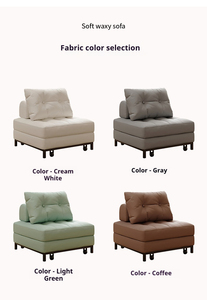 Mueble Multifuncional, Sofá Cama Individual <span class=keywords><strong>de</strong></span> Cuero, Sofá Cama Convertible Minimalista Italiano, Sillón Plegable - Product Image 6