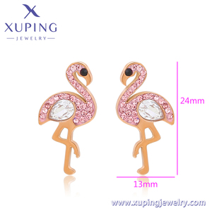 97797 <span class=keywords><strong>XUPING</strong></span> Joyería Al Por Mayor Aretes De Acero Inoxidable Chapados En Oro Joyería De Moda Para Mujer - Product Image 2
