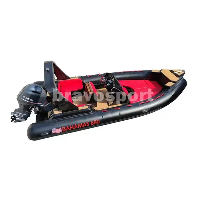 CE Italy Deluxe 22ft RIB 680 Orca/Hypalon/PVC Rigid Fiberglass RIB Inflatable Boats