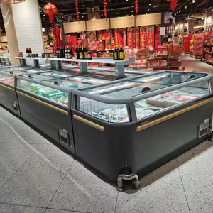 Congélateur coffre à porte vitrée ouverte en haut pour supermarché, pour la crème glacée, avec congélateur automatique sans givre - Product Image 2