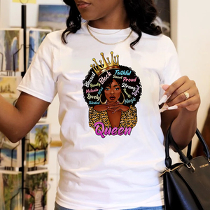 <span class=keywords><strong>Vinilo</strong></span> Termotransferible DTF Negro con Diseño <span class=keywords><strong>de</strong></span> Reina, Listo para Imprimir en Camisetas - Product Image 4