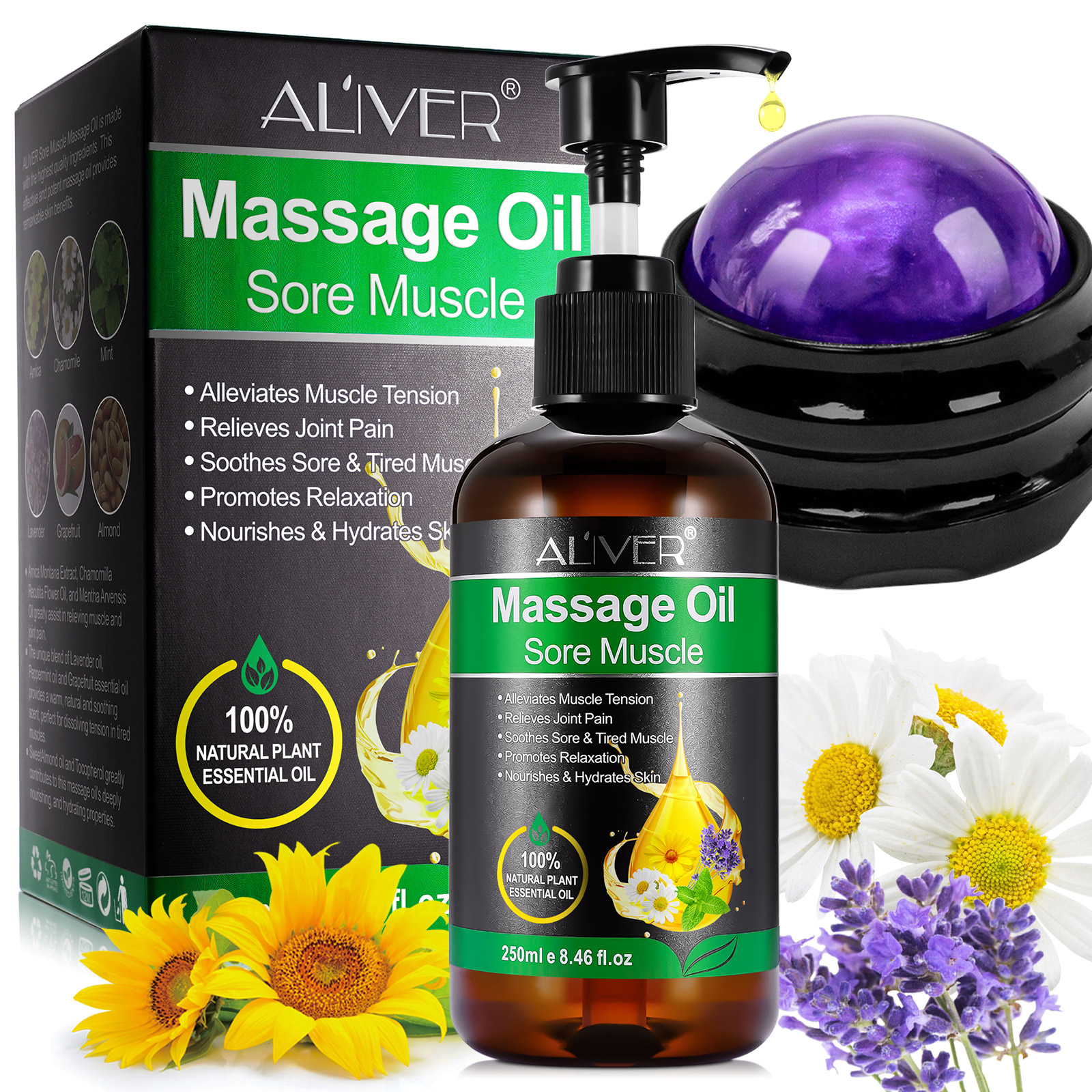Pallina da massaggio viola