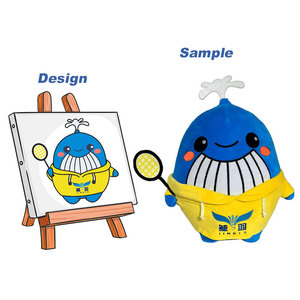 Cọc Ngắn Vải cá voi xanh trẻ em Đồ chơi đồng hành cá nhân đồ chơi sang trọng tùy chỉnh động vật sang trọng - Product Image 1