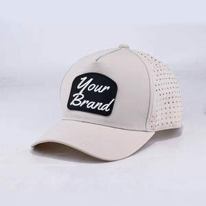 Casquette de baseball perforée à découpe laser pour hommes, imperméable, personnalisable avec logo, pour la course et le golf, vente en gros - Product Image 3