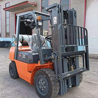 Chariot élévateur diesel 3T Chine Asie, moteur Nissan, 2T 3TON, chariot à palettes à GPL/gaz, nouveaux composants principaux, boîte de vitesses, mât, 4 roues motrices, 1 an