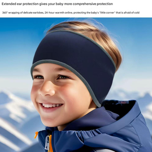 Bandeau chaud élastique pour <span class=keywords><strong>cyclisme</strong></span> ski pour enfants avec bandeau d'oreille bandeau d'escalade en montagne d'hiver en polaire Sports <span class=keywords><strong>de</strong></span> plein air - Product Image 2