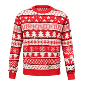 FNJIA Custom Logo Unisex Ugly <strong>Christmas</strong> Sweater Multi Color Gingerbread Xmas Knit Pullover Wholesale Holiday <strong>Jumper</strong> - Product Image 2