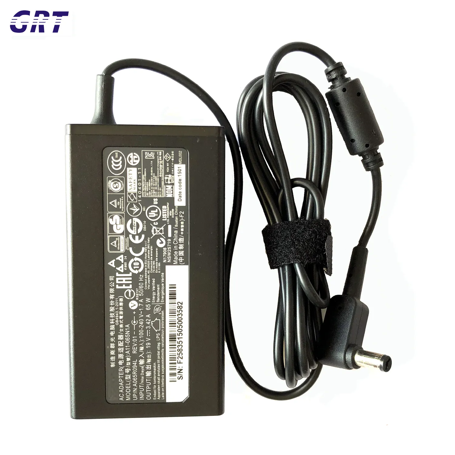 19V 3.42A 65W laptop ac adapter power charger 5.5 1.7mm For Acer Laptop 4736ZG 4738G