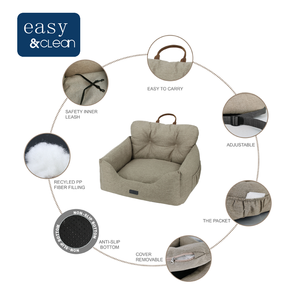 Siège de <span class=keywords><strong>voiture</strong></span> antidérapant pour chien, <span class=keywords><strong>rehausseur</strong></span> de <span class=keywords><strong>voiture</strong></span> avec ceintures de sécurité, siège de <span class=keywords><strong>voiture</strong></span> pour animaux de compagnie - Product Image 3