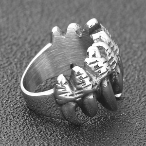 Anillo de Garra de Acero de Titanio de 21MM con Diseño Punk de Animal del Zodíaco para Joyería de Fiesta - Product Image 3