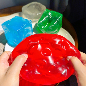 Giocattolo Squishy Trasparente a Forma di Formaggio in Gelatina, Realizzato in Materiale TPE, a Lenta Risalita, Antistress Sensoriale per Alleviare l'Ansia - Product Image 5