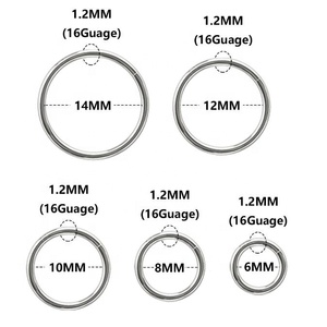 Top-elf Vente en Gros Titane G23 ASTM F136 Anneau de Nez Septum Percé de Mode Boucles d'Oreilles Créoles Rondes Bijoux de Piercing - Product Image 3