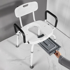 Chaise de douche pour personnes âgées et femmes enceintes, siège de toilette rotatif à 360 degrés avec surface antidérapante, tabouret de salle de bain - Product Image 1