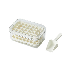Ice Cube Tray Mold Square PP Plastic Manual Ice Maker For Kitchen Family Use With Storage Box - Product Image 2