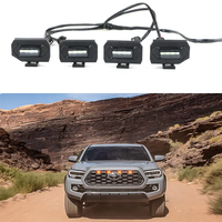 HOLY 4X4 4pcs Raptor LED Grill Lights pour 2020-2022 Tacoma OEM Grill 900LM 2835 Chip Canbus Compatible pour la route