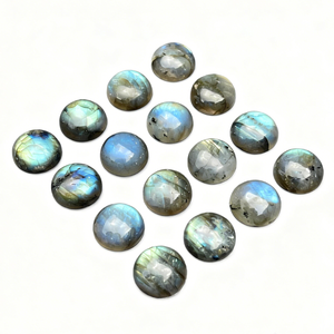 ลาบราโดไรต์สีเทาธรรมชาติคุณภาพสูง ขนาด 16 มม. ทรงกลมเจียระไนแบบคาโบชอง สำหรับทำเครื่องประดับ พร้อมเอฟเฟกต์เปลี่ยนสี - Product Image 2