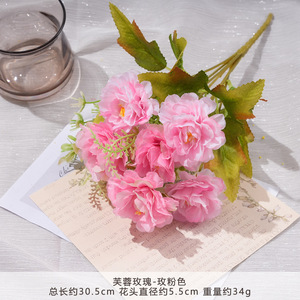 Fleur artificielle <span class=keywords><strong>Hibiscus</strong></span> Rose moulée par injection pour décoration de cérémonie de mariage, allée florale, et art floral domestique - Product Image 3