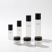 Botol Parfum Kaca Buram Silinder Kemasan Skincare Mewah Tutup Hitam Matte 120ml 100ml 50ml 30ml 50g 30g 20g Kosong