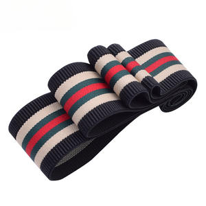 2 Inch Black Striped Elastic Band <strong>for</strong> Sewing Wide Polyester Webbing Strap Heavy Thick Knit Elastic Waistband <strong>for</strong> Pants DIY Belts - Product Image 3