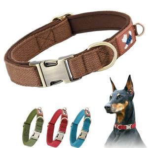 Collar de Poliéster Sólido para Perros Pequeños y Medianos, con Grabado Personalizado, Anillo Antipérdida para Paseos - Product Image 1